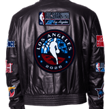 All-Star 2026 Black Leather Puffer Jacket Black