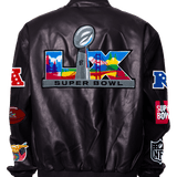Super Bowl 2026 Full Black Vegan Leather Jacket