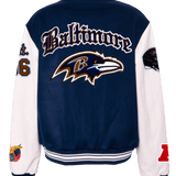 Baltimore Raven Wool & Leather Old English Varsity Jacket