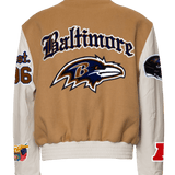 Baltimore Raven Wool & Leather Old English Varsity Jacket
