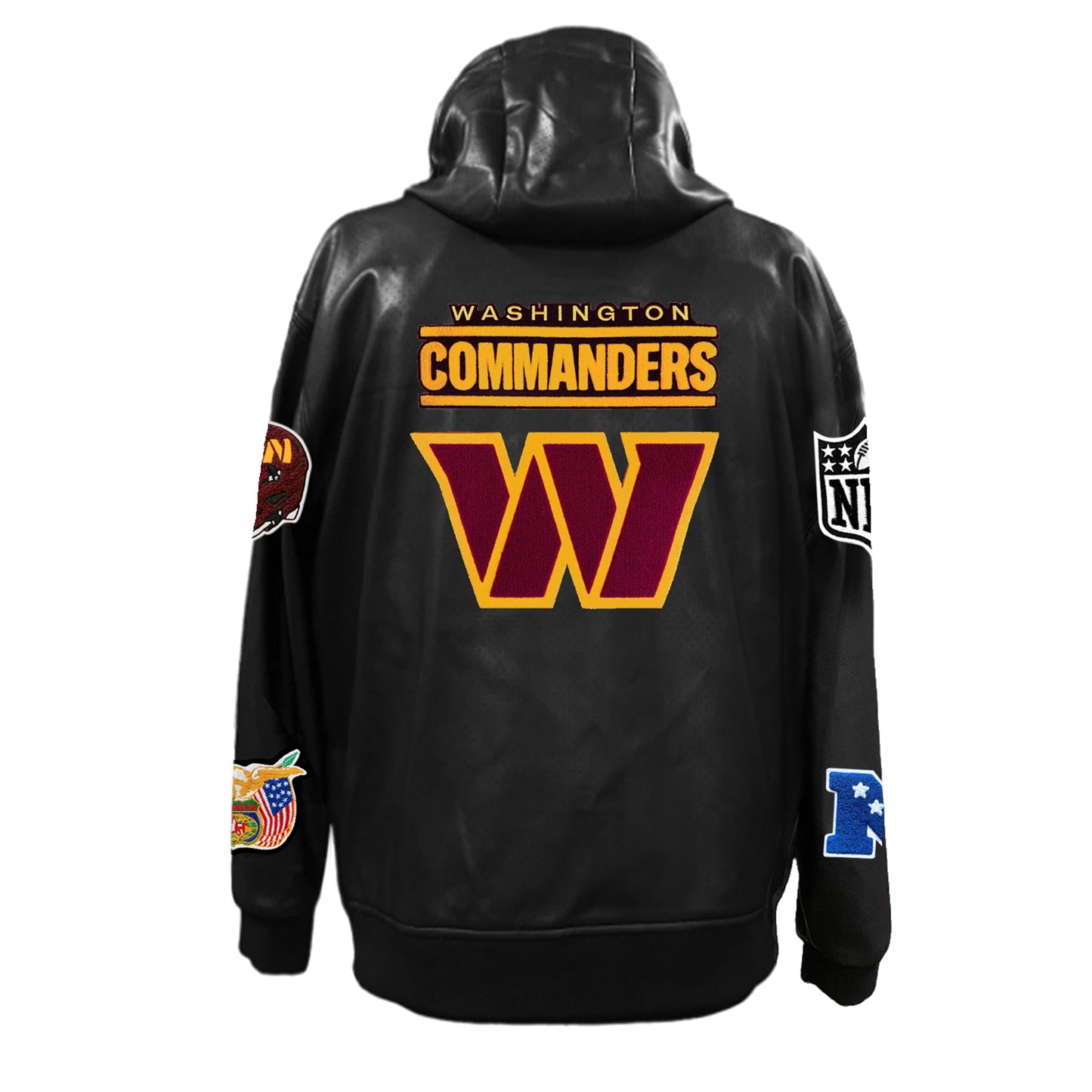 WASHINGTON COMMANDERS LIGHTWEIGHT VEGAN ZIP-UP HOODED JACKET