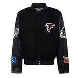 Atlanta Falcons Wool & Leather Varsity Jacket Black/Black