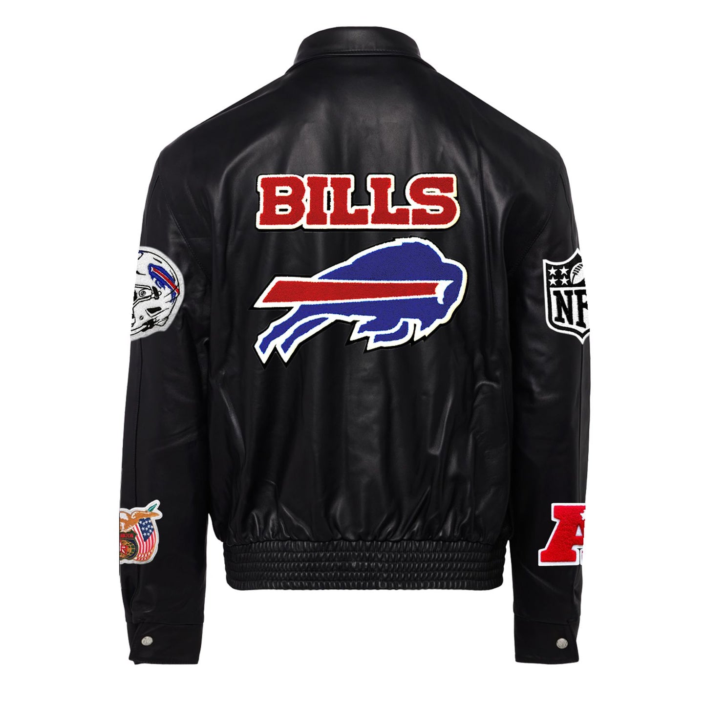 BUFFALO BILLS FULL LEATHER JACKET Black