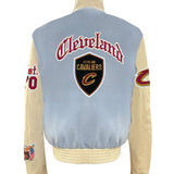 Cleveland Cavaliers Wool & Leather Old English Varsity Jacket Baby Blue