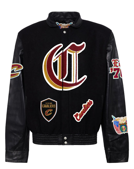 CLEVELAND CAVALIERS WOOL & LEATHER VARSITY JACKET