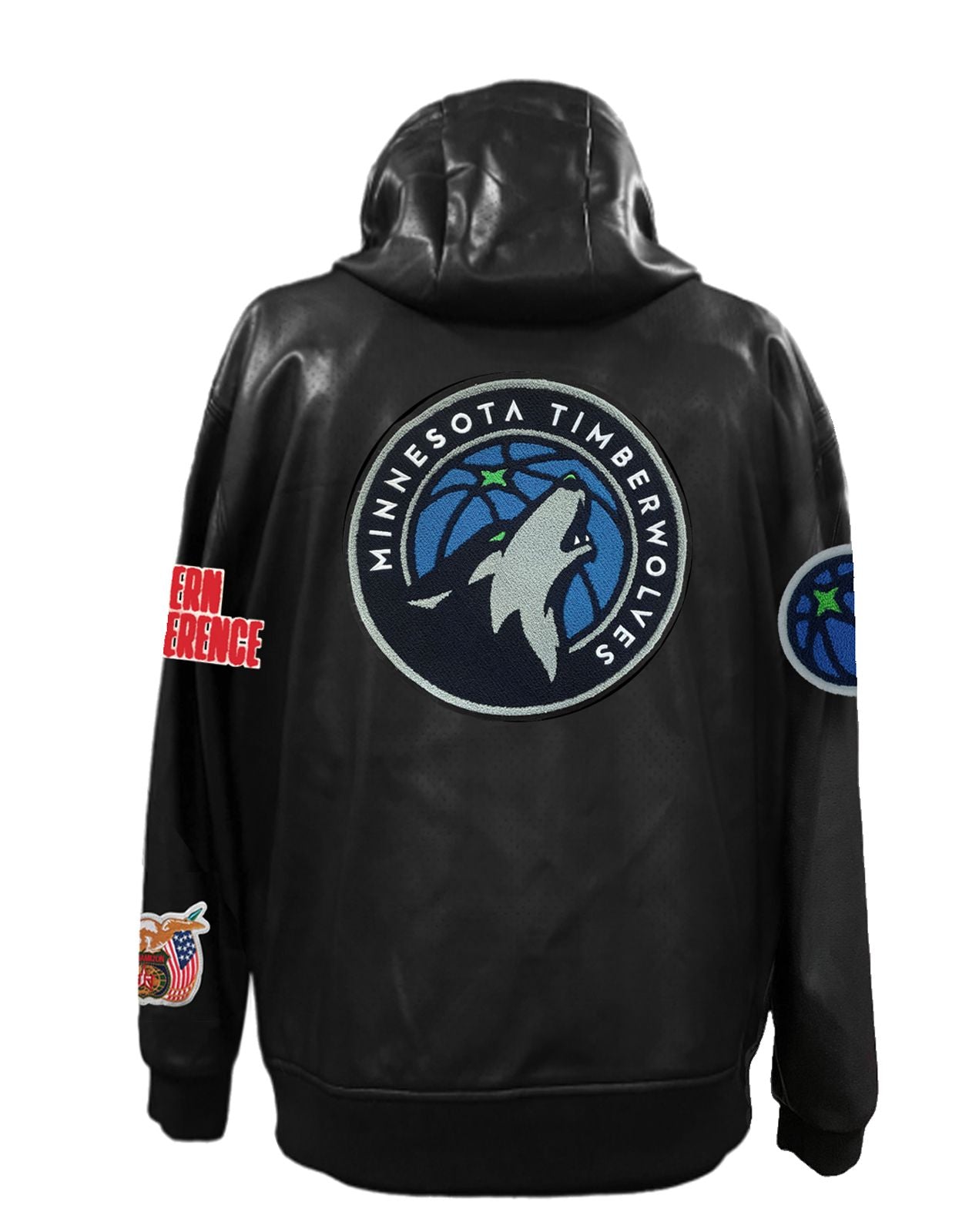 MINNESOTA TIMBERWOLVES LIGHTWEIGHT VEGAN ZIP-UP HOODED JACKET