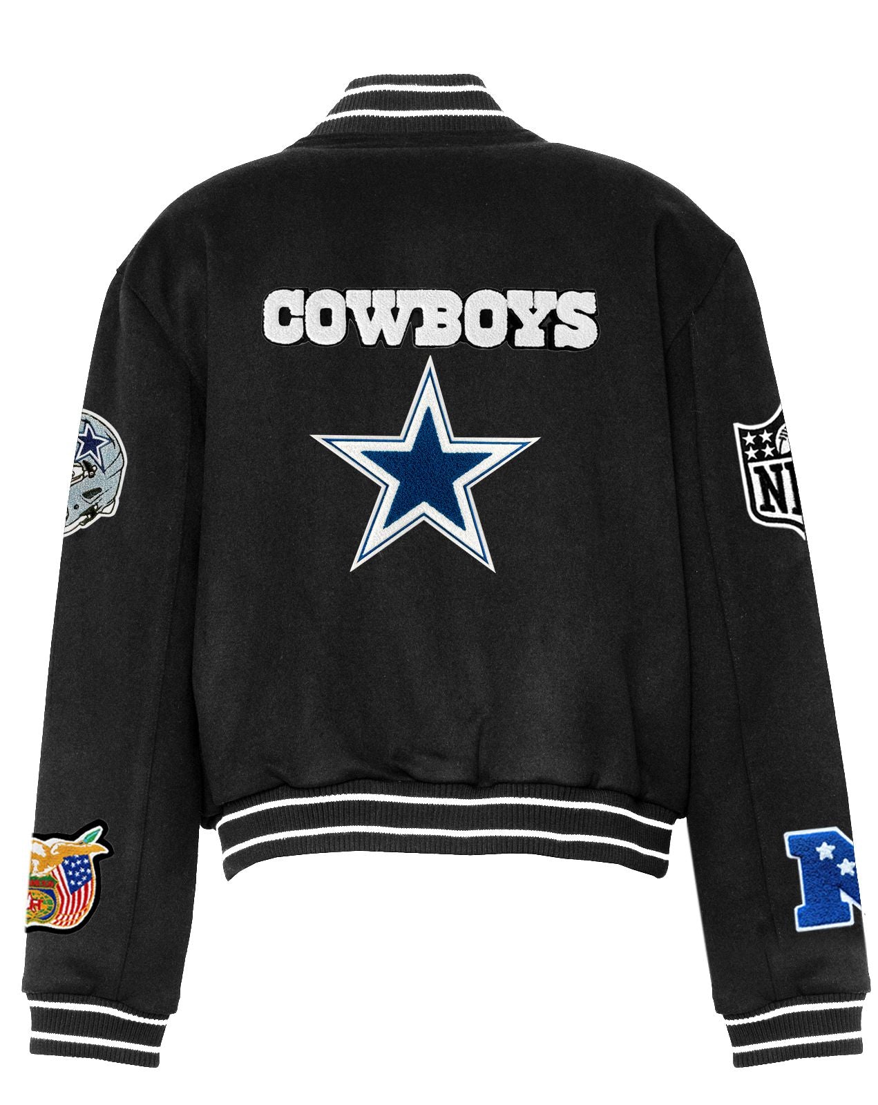 DALLAS COWBOYS WOOL VARSITY JACKET Black