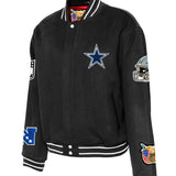 Dallas Cowboys Wool Varsity Jacket Black