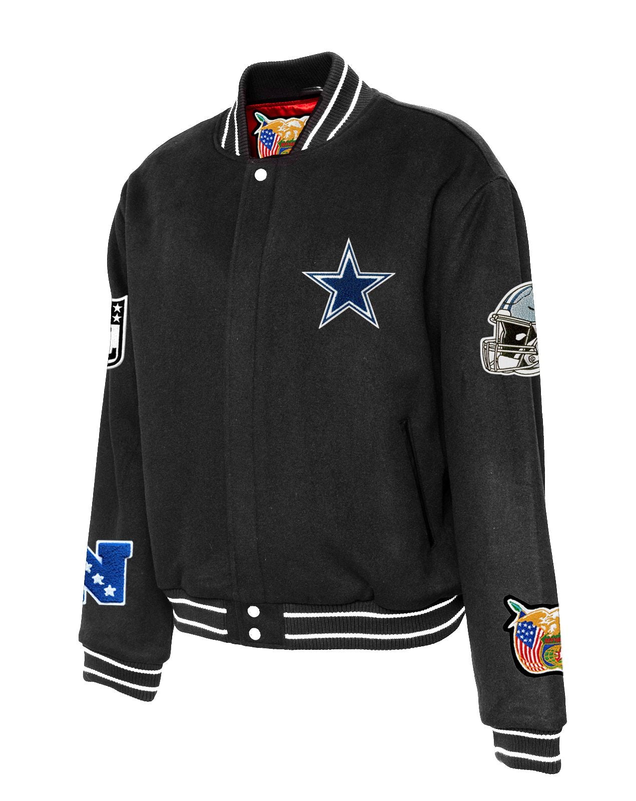 DALLAS COWBOYS WOOL VARSITY JACKET Black