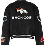 Denver Broncos Wool Varsity Jacket Black