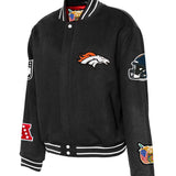 Denver Broncos Wool Varsity Jacket Black