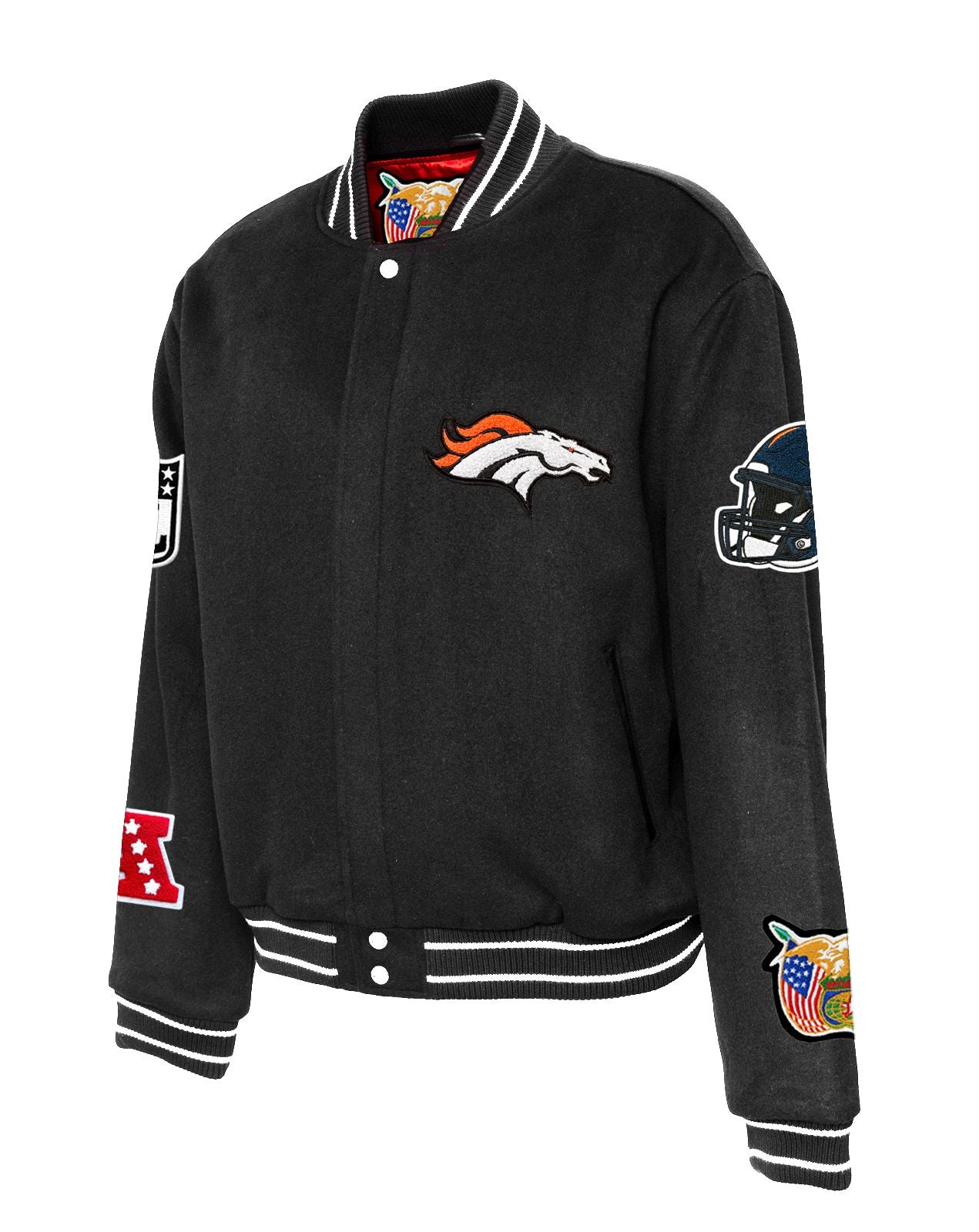 DENVER BRONCOS WOOL VARSITY JACKET Black