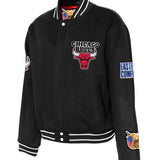 Chicago Bulls Wool Varsity Jacket Black