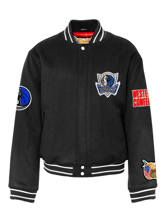 DALLAS MAVERICKS WOOL VARSITY JACKET Black