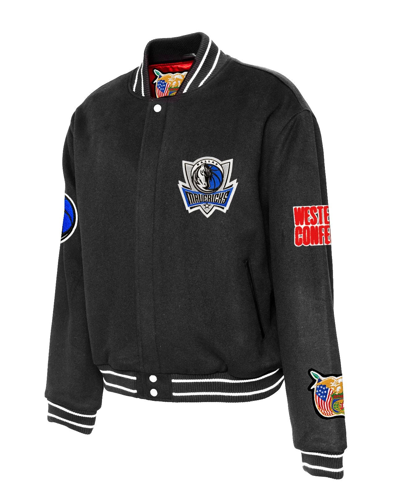 DALLAS MAVERICKS WOOL VARSITY JACKET Black