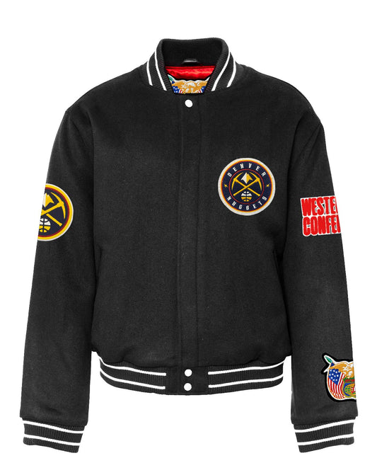 DENVER NUGGETS WOOL VARSITY JACKET Black