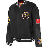 Denver Nuggets Wool Varsity Jacket Black