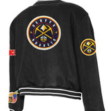 Denver Nuggets Wool Varsity Jacket Black