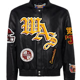 Washington Commanders Full Leather Old English Jacket Black