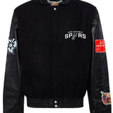San Antonio Spurs Wool & Leather Jacket Black / Black