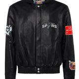 San Antonio Spurs Full Leather Jacket Black
