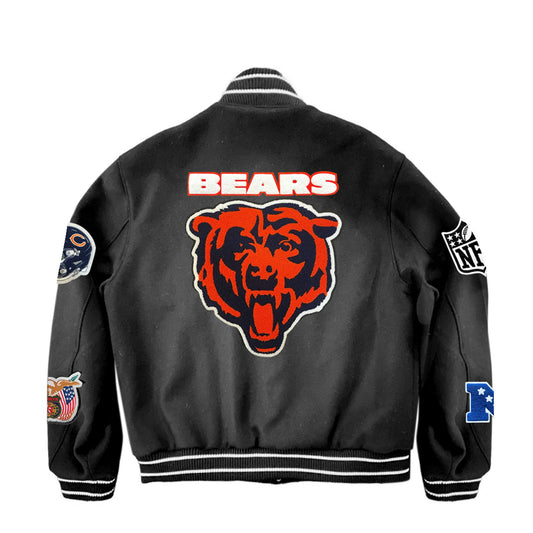 CHICAGO BEARS WOOL VARSITY JACKET Black