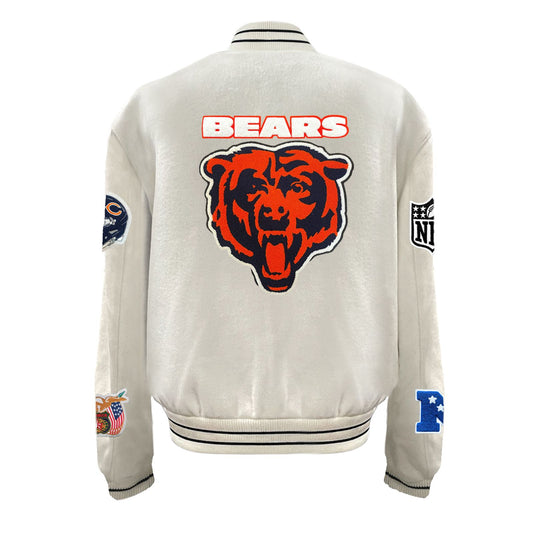 CHICAGO BEARS WOOL VARSITY JACKET White