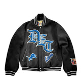 Detroit Lions Wool Old English Varsity Jacket Black