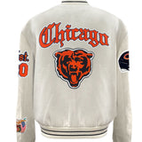 Chicago Bears Wool Old English Varsity Jacket White