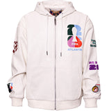 FIFA World Cup 2026 Atlanta Vegan Leather Zip-Up Hooded Jacket