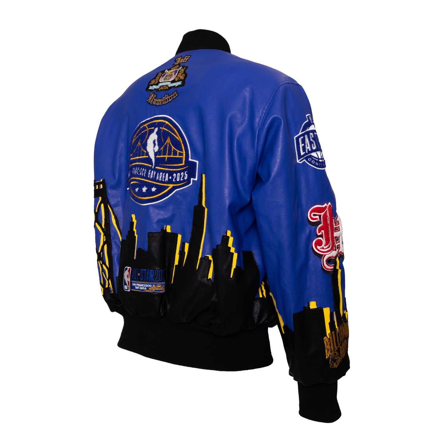 Billionaire Boys Club x Jeff Hamilton 2025 NBA All-Star San Francisco Bay Area Vegan Leather Bomber Jacket