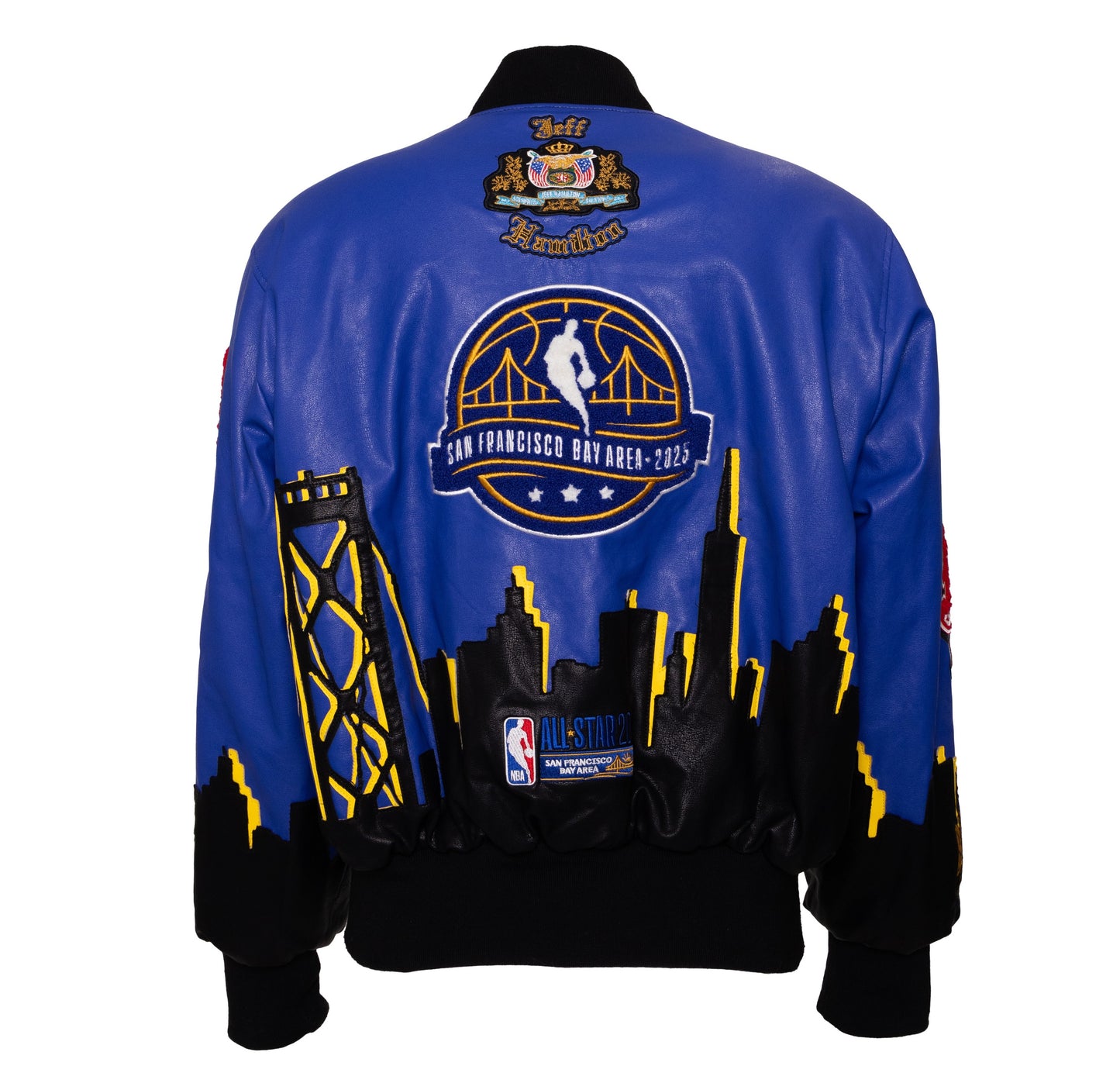 Billionaire Boys Club x Jeff Hamilton 2025 NBA All-Star San Francisco Bay Area Vegan Leather Bomber Jacket