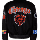 Chicago Bears Wool & Leather Old English Varsity Jacket