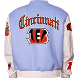Cincinnati Bengals Wool & Leather Old English Varsity Jacket