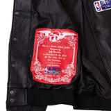 2025 NBA All-Star San Francisco Bay Area Vegan Leather Jacket Black/White
