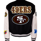 SAN FRANCISCO 49ERS WOOL & LEATHER VARSITY JACKET