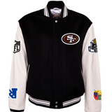 SAN FRANCISCO 49ERS WOOL & LEATHER VARSITY JACKET