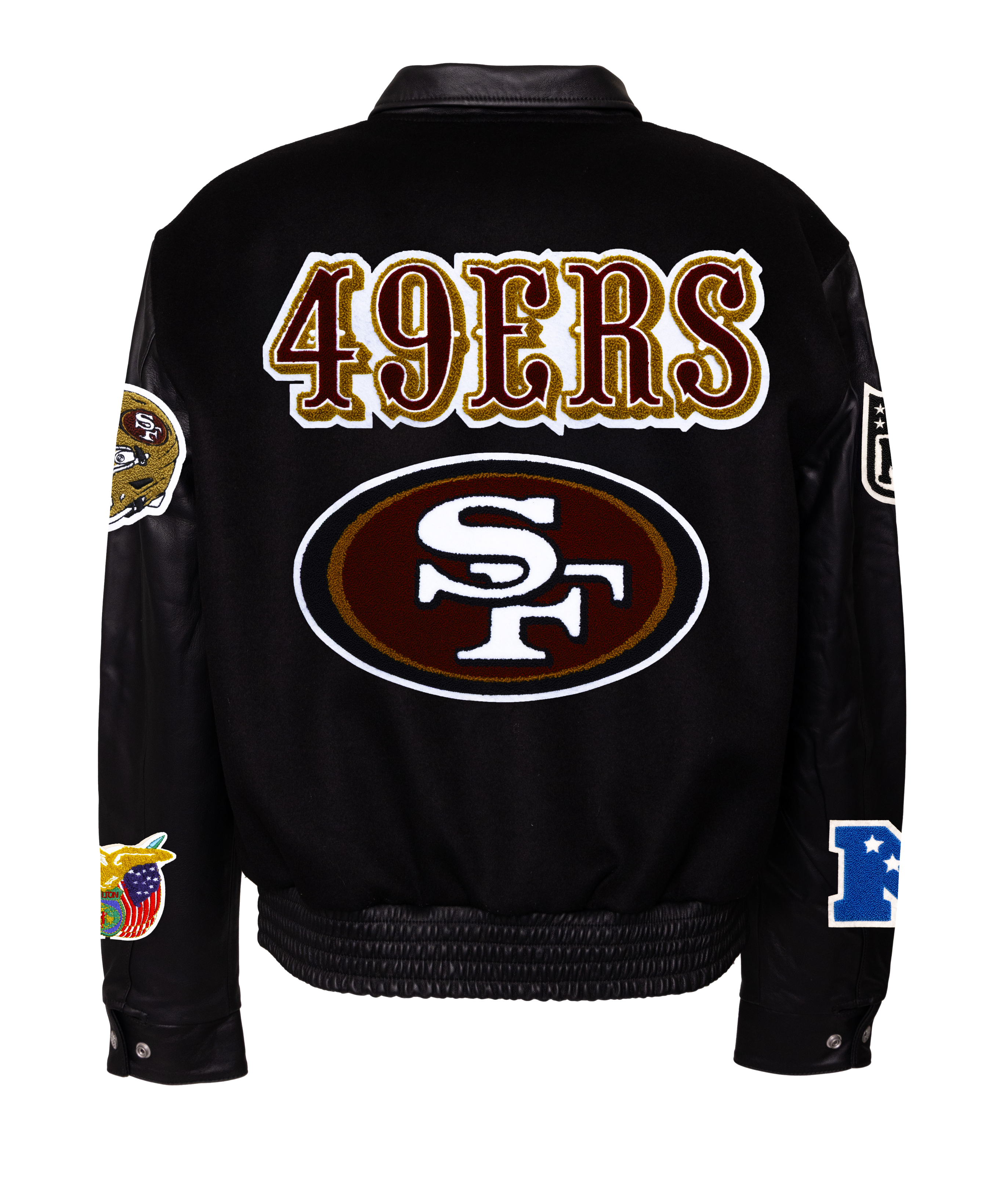SAN FRANCISCO 49ERS WOOL & LEATHER VARSITY JACKET SAN FRANCISCO 49ERS WOOL & LEATHER VARSITY JACKET