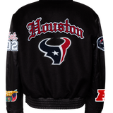 Houston Texans Wool & Leather Old English Varsity Jacket