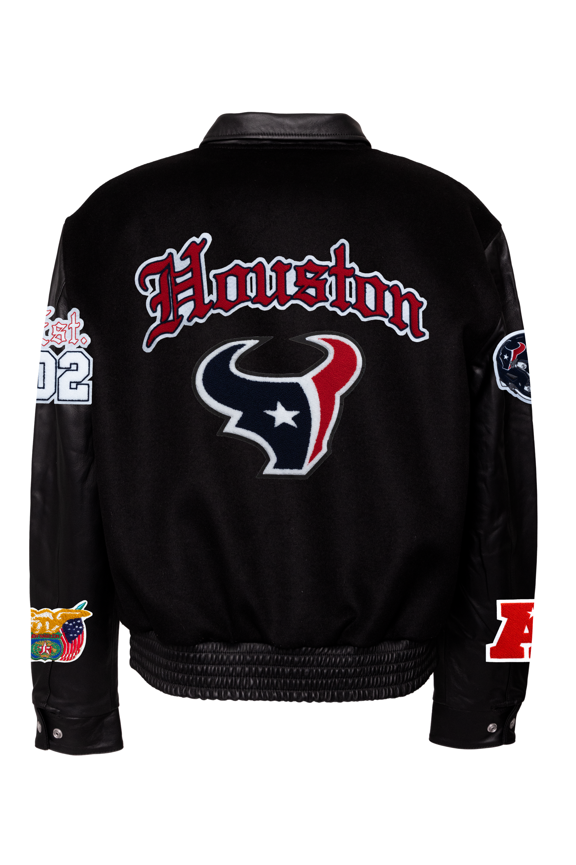 HOUSTON スタジャン X-LARGE blackonblackwoolandleatherback
