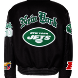 New York Jets Wool & Leather Old English Varsity Jacket