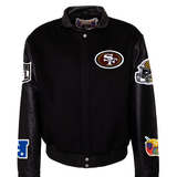 SAN FRANCISCO 49ERS WOOL & LEATHER VARSITY JACKET