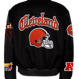 Cleveland Browns Wool & Leather Old English Varsity Jacket
