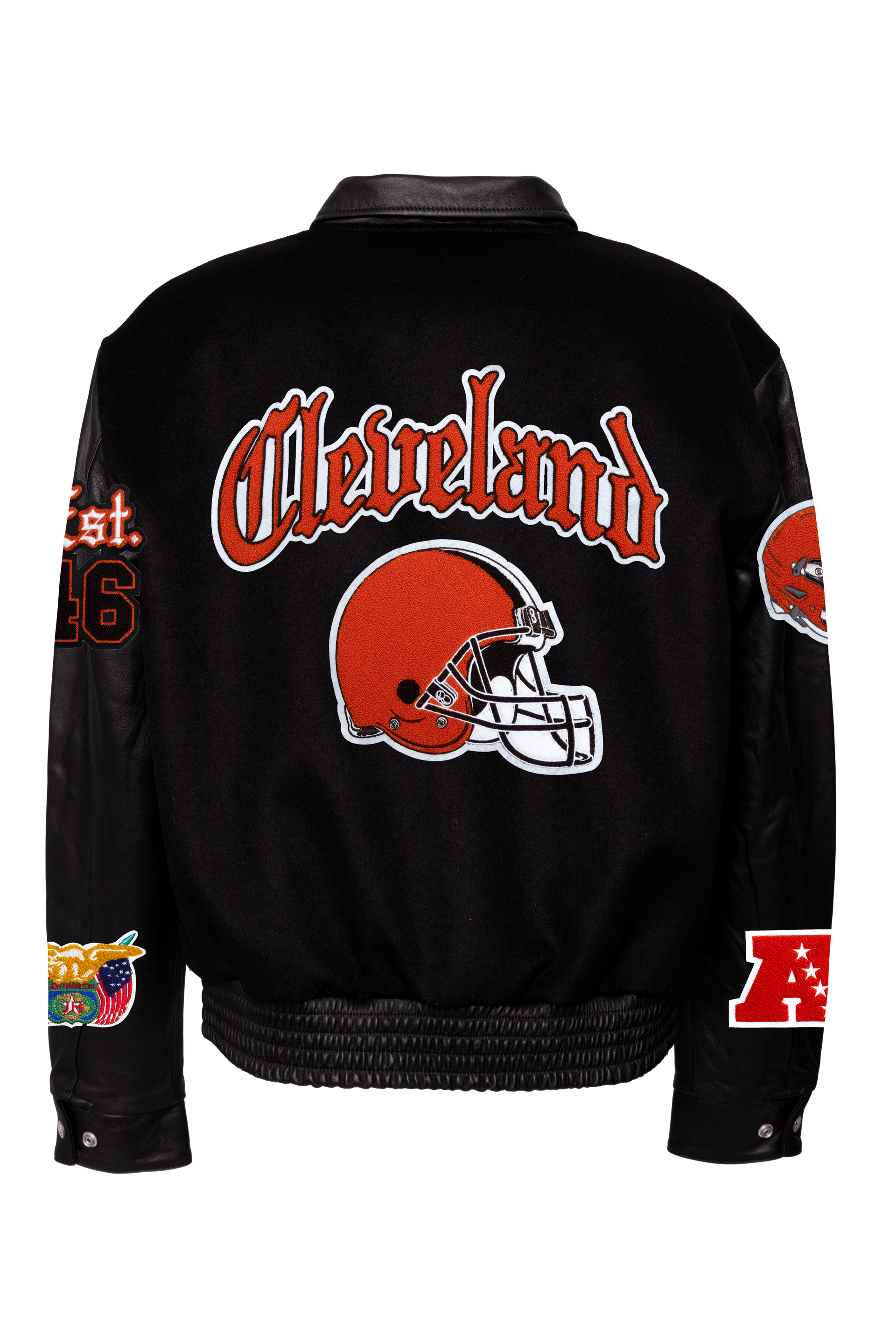 NFL Cleveland Brownsクリーブランド・ブラウンズ スエットL黒 Cleveland Browns Wool & Leather Old English Varsity Jacket – Jeff