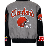Cleveland Browns Wool & Leather Old English Varsity Jacket