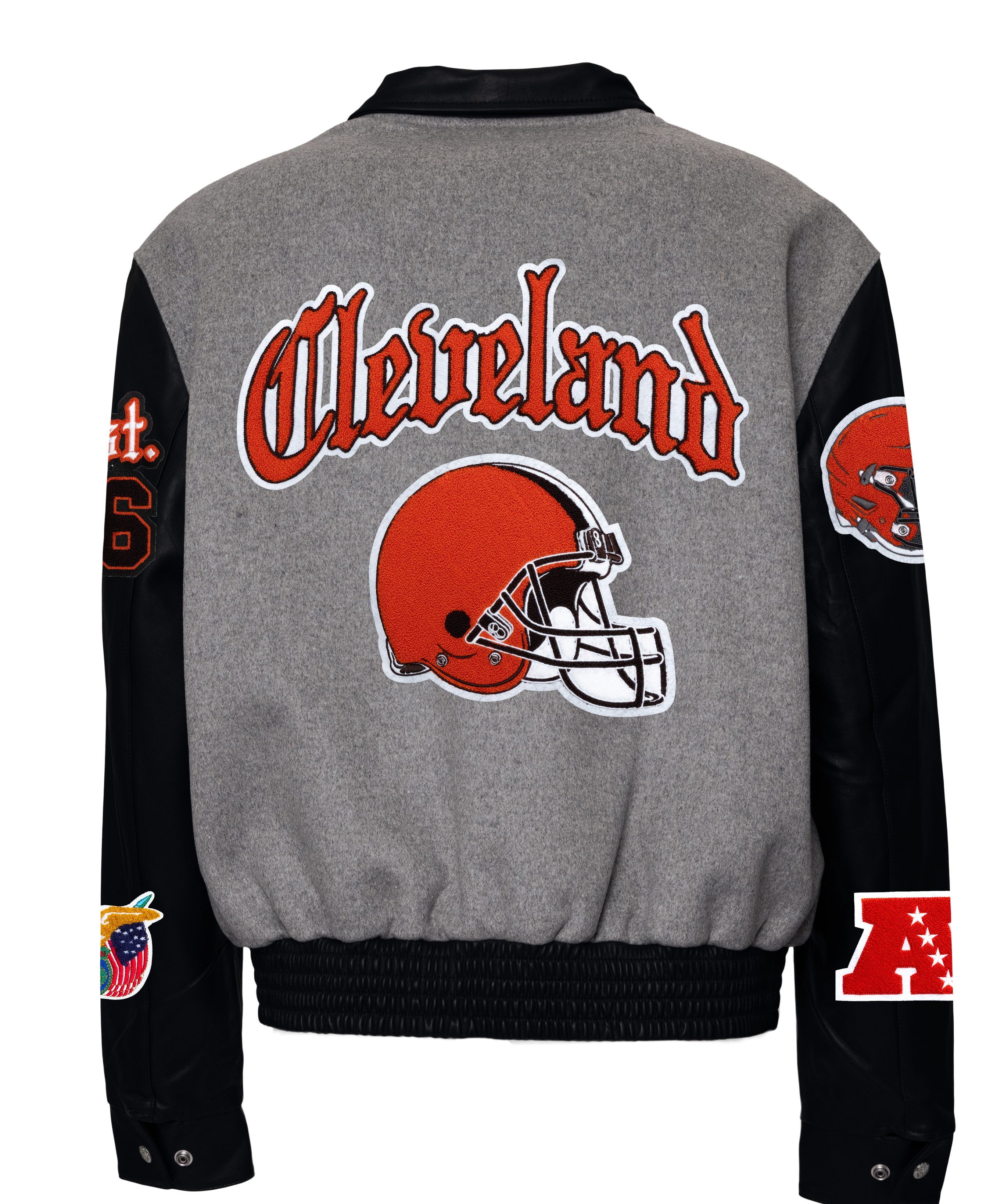Cleveland Browns Wool & Leather Old English Varsity Jacket