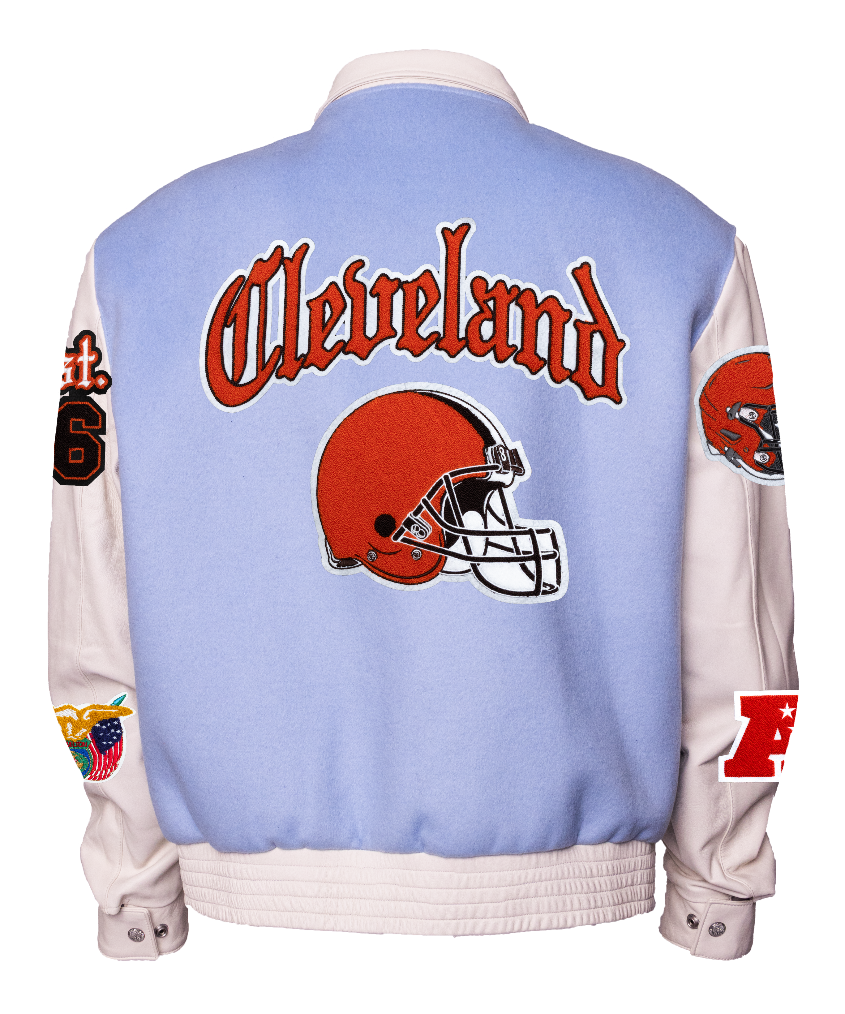 Cleveland Browns Wool & Leather Old English Varsity Jacket