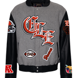 Cleveland Browns Wool & Leather Old English Varsity Jacket