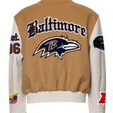 Baltimore Ravens Wool & Leather Old English Varsity Jacket