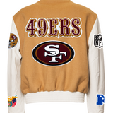 SAN FRANCISCO 49ERS WOOL & LEATHER VARSITY JACKET
